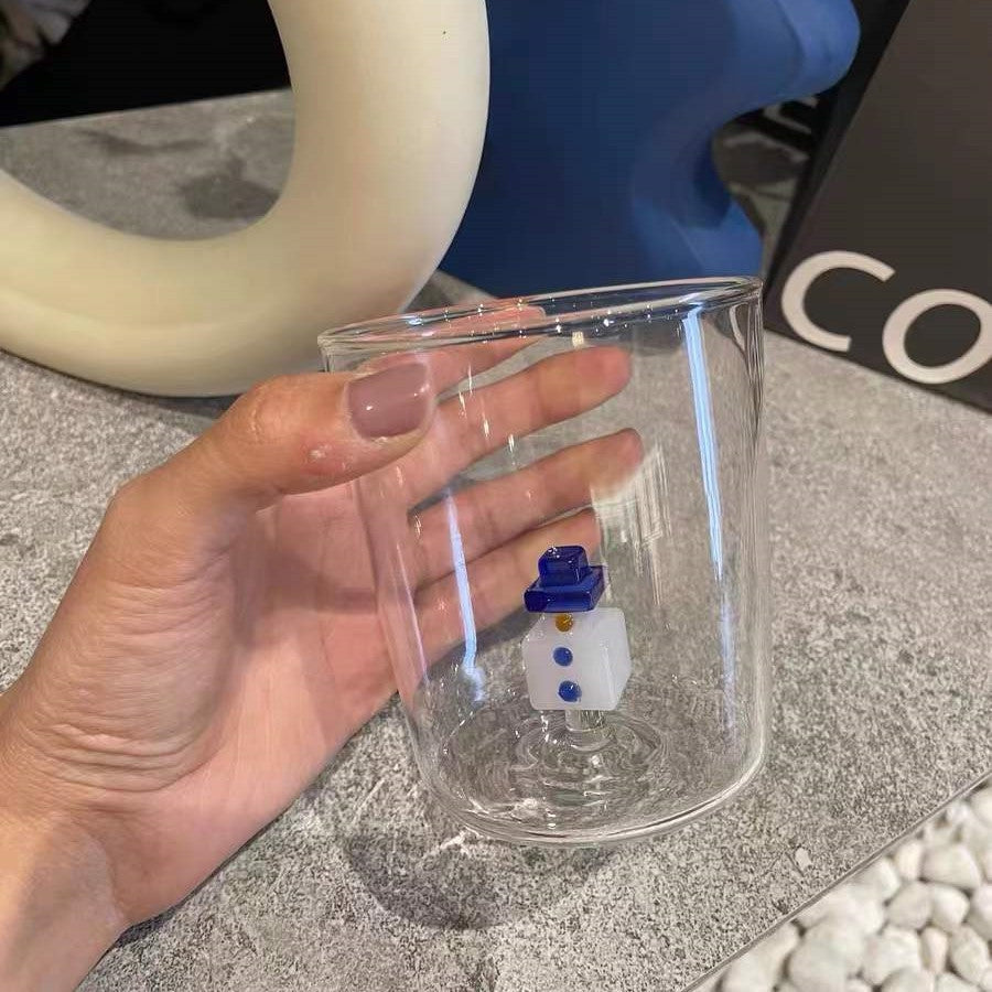 3D Animal Glass Cup | 300ml Cute Farm Animal Mug