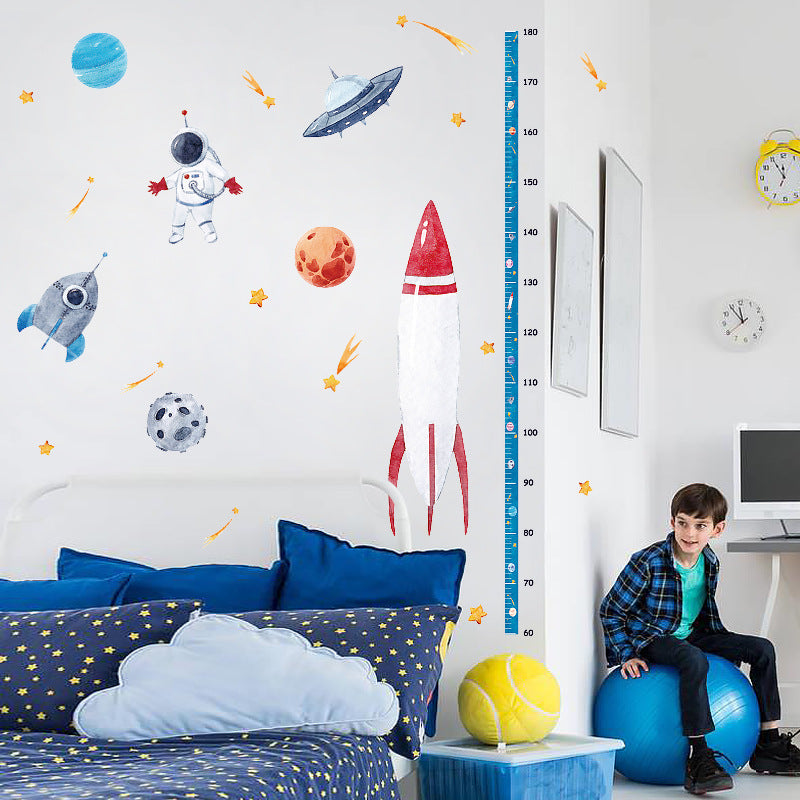 Raketen-Höhenaufkleber für die Kinderzimmer-Deko
