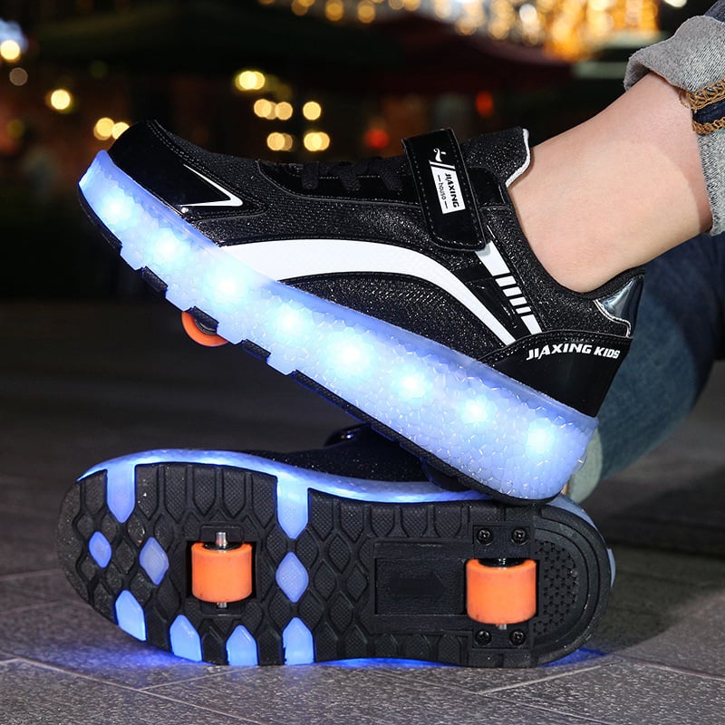 Light-Up Wheeled Mesh Shoes for Kids & Women