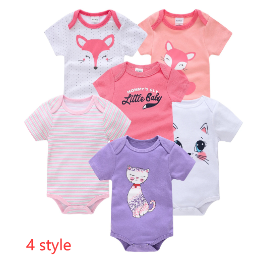 Baby Cotton Six-Piece Summer Outfit Set