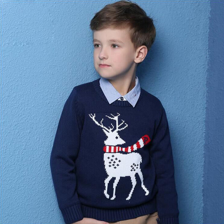 Kinder-Ferien-T-Shirt – Freizeit-Oberteil für Jungen & Mädchen in Dunkelblau & Rot | 120–160 cm