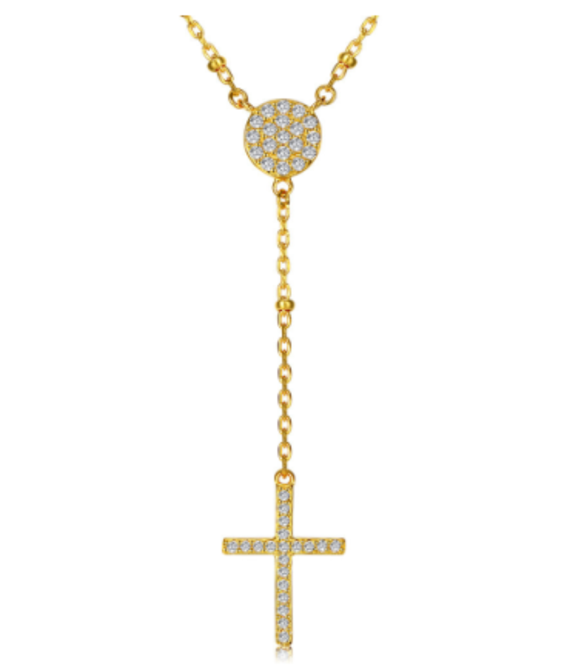 KALETINE 925 Silver Rosary Necklace