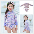 Kids' Long Sleeve Floral Swimsuit Set