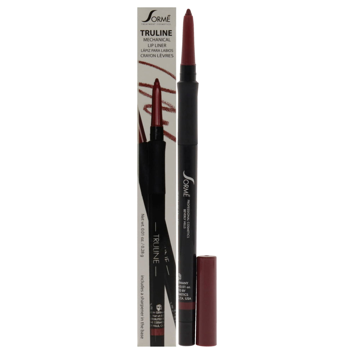 Sorme Treatment Cosmetics Truline Mechanical Lip Liner – Wine | Precise, Long-Lasting Lip Definition