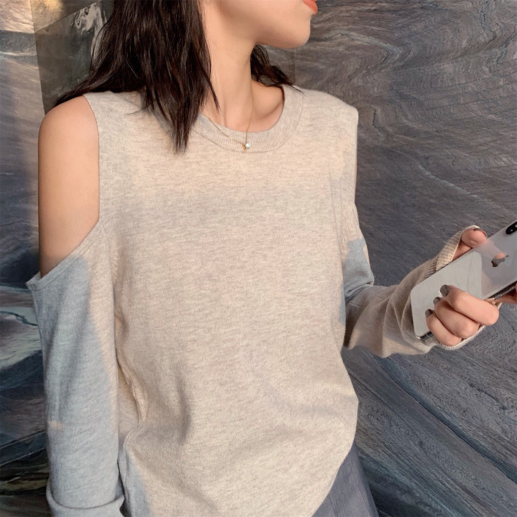 Women's Shoulder Cutout Knit Sweater