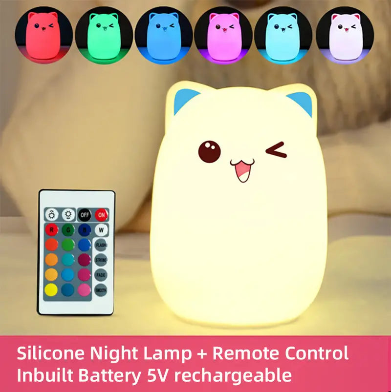 LED-Nachtlicht Bär für das Kinderzimmer – USB wiederaufladbar & Touch-Sensor