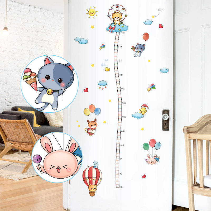 Tier-Größenmessaufkleber für Kinderzimmer