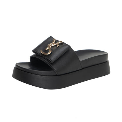 Women's Fashion Thick-Soled Leather Sandals