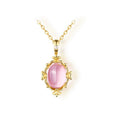 Pink Crystal Floral Pendant
