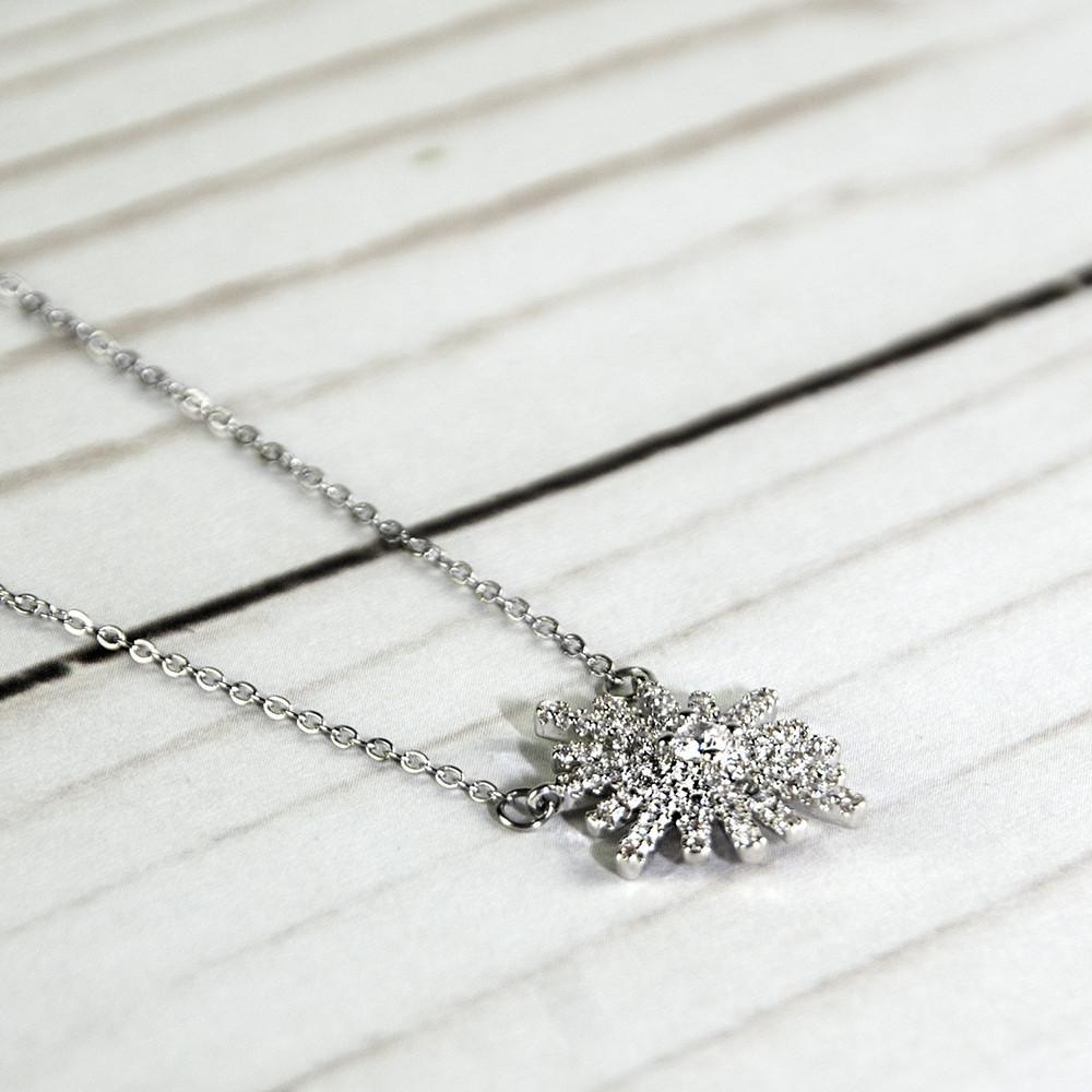 Sunrise Zirconia Stainless Steel Necklace