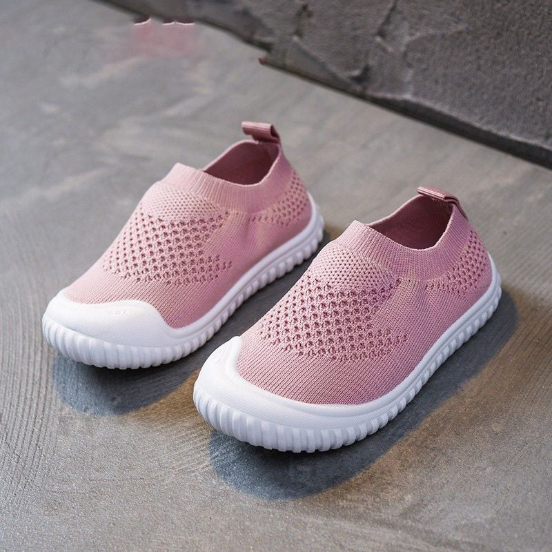 Kids' Soft Sole Indoor Shoes – Breathable Slip-On