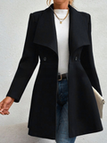 Damen Slim Fit Reversmantel | Eleganter langer Wintermantel