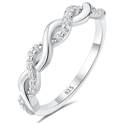 Moissanite Wedding Band for Women | 925 Sterling Silver Eternity Ring