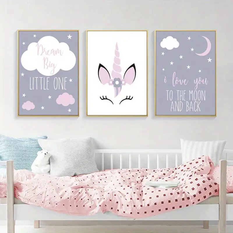 Magic Touch ungerahmtes Leinwandposter für das Babyzimmer eines Mädchens
