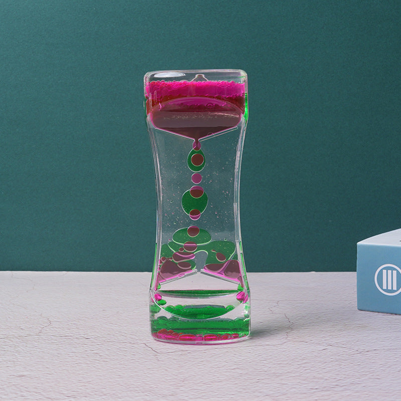 Décor de Sablier Liquide Acrylique Bicolore