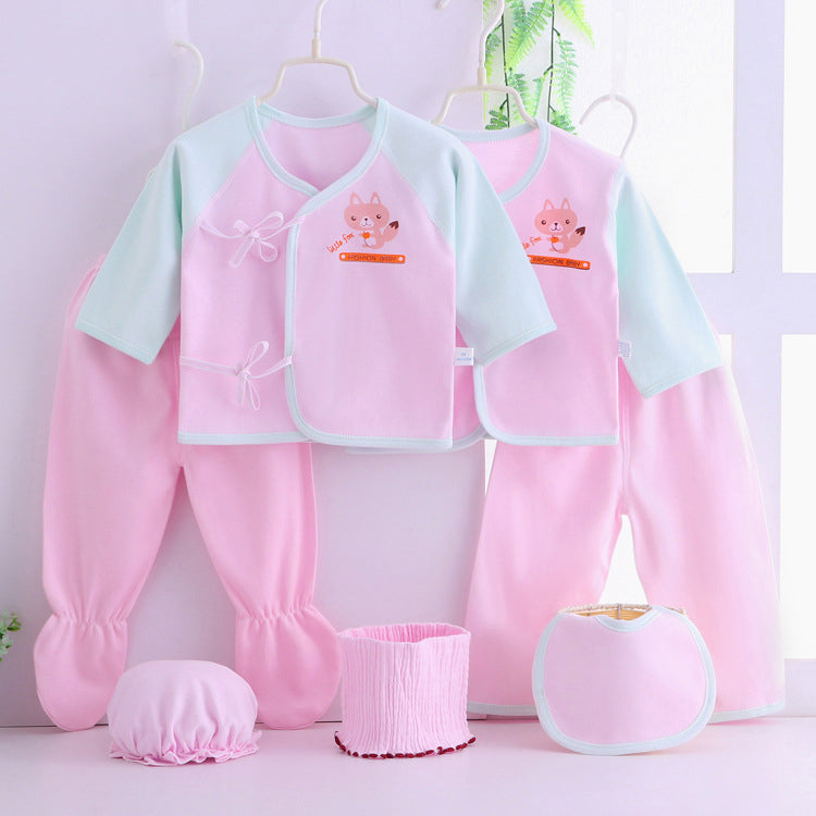 Newborn Baby Gift Set with 7 Cotton Clothing Items