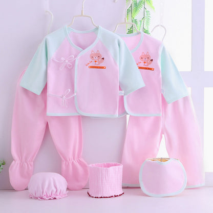 Newborn Baby Gift Set with 7 Cotton Clothing Items