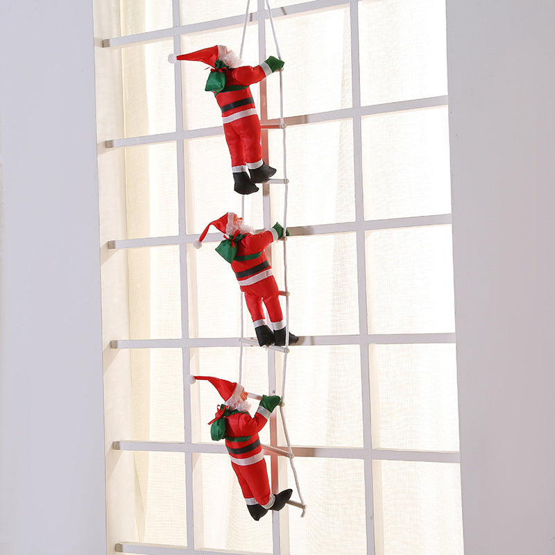 Climbing Santa Ladder Decoration – Christmas Window & Wall Prop