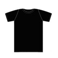 Men's Black Polyester T-Shirt