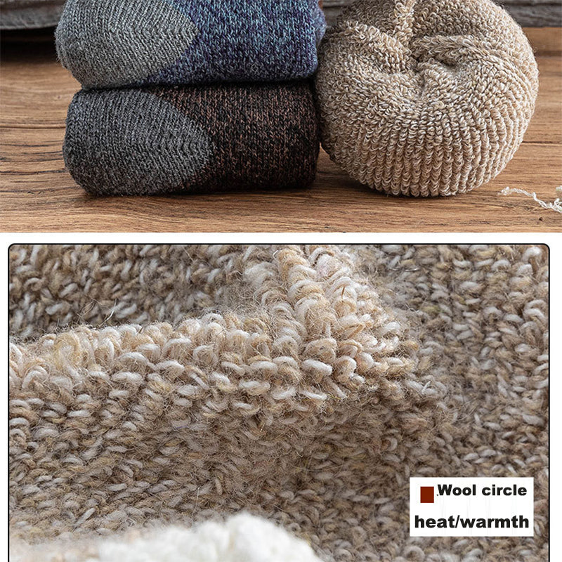 Men's Thick Wool Winter Socks – 5 Pairs