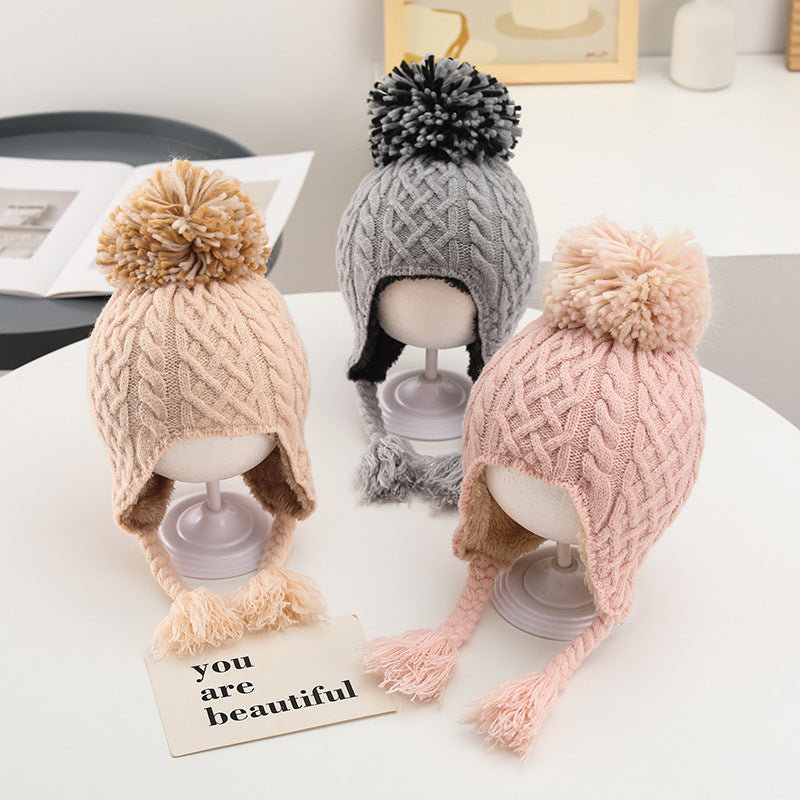 Kids' Knitted Winter Hat with Ear Covers