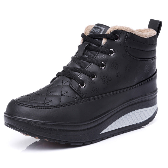 Women’s Lined High-Top Platform Trainers