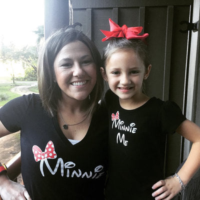 Mother-Daughter Matching Summer T-Shirts – Soft Modal Short Sleeve Tee in Black
