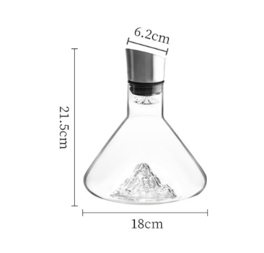 Bergkaraffe mit Kristallglasfilter (einzelnes Stück)