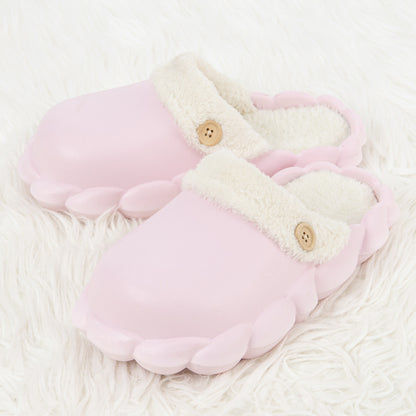Women's Detachable Waterproof Winter Slippers – Warm Indoor House Shoes