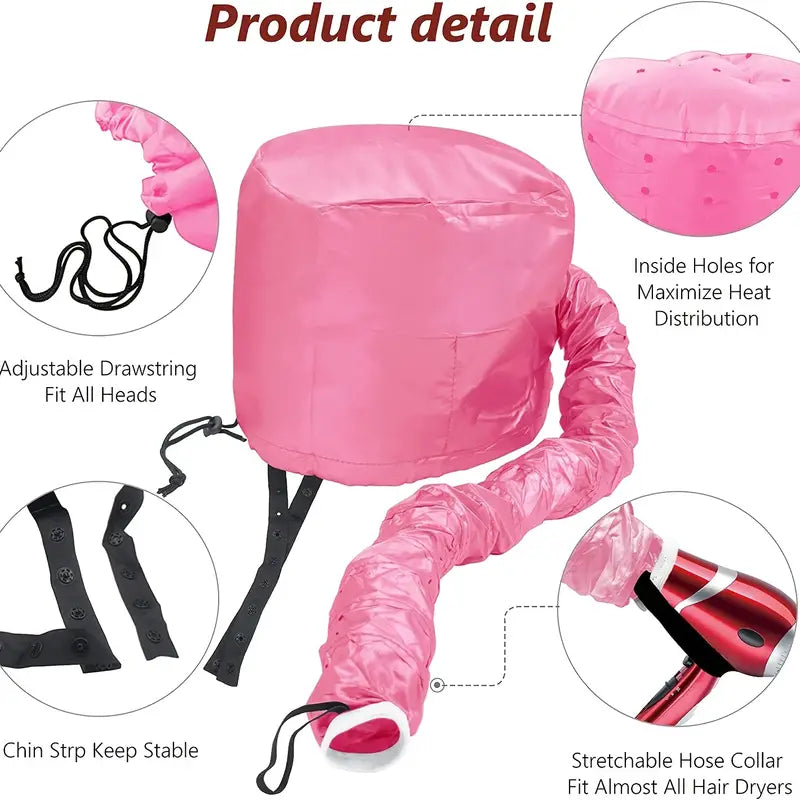 Soft Hooded Hair Dryer Attachment – Gentle Drying for Curly Hair