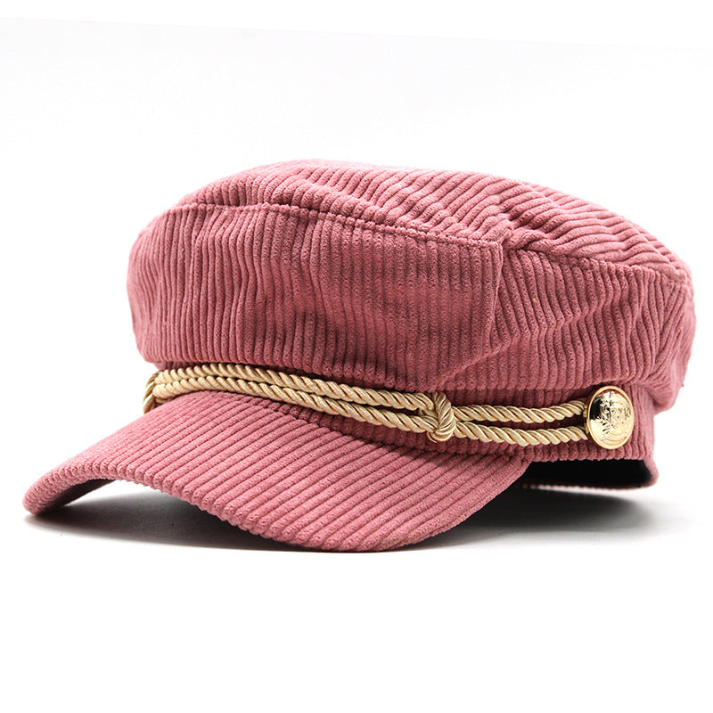 Unisex Corduroy Octagonal Cap