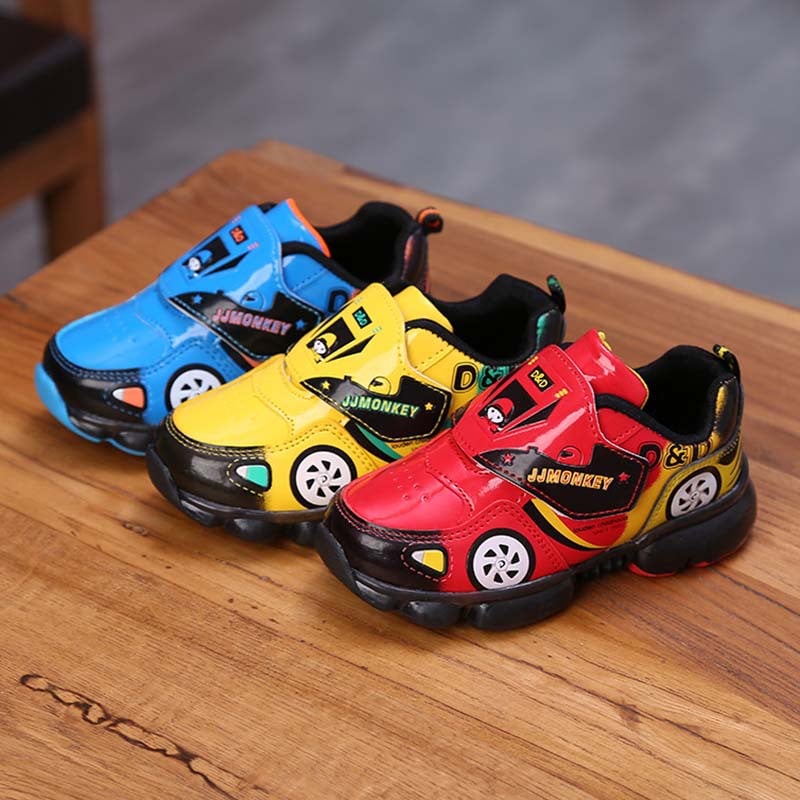 Kids' LED Flashing Running Shoes – Waterproof Trainers