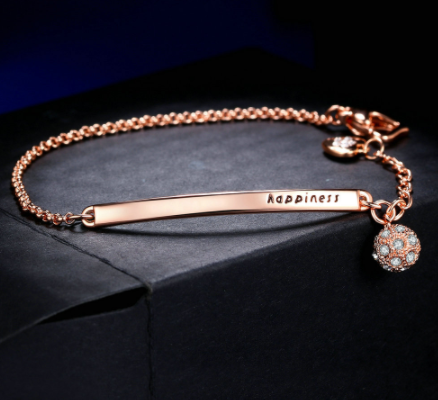 Rose Gold and Gold Ball Bracelet for Women