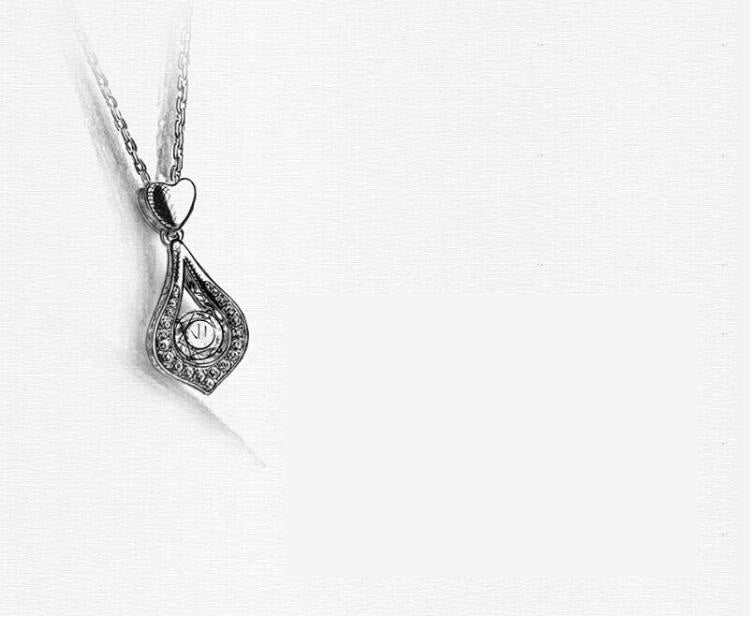 Sterling Silver Waterdrop Pendant Necklace