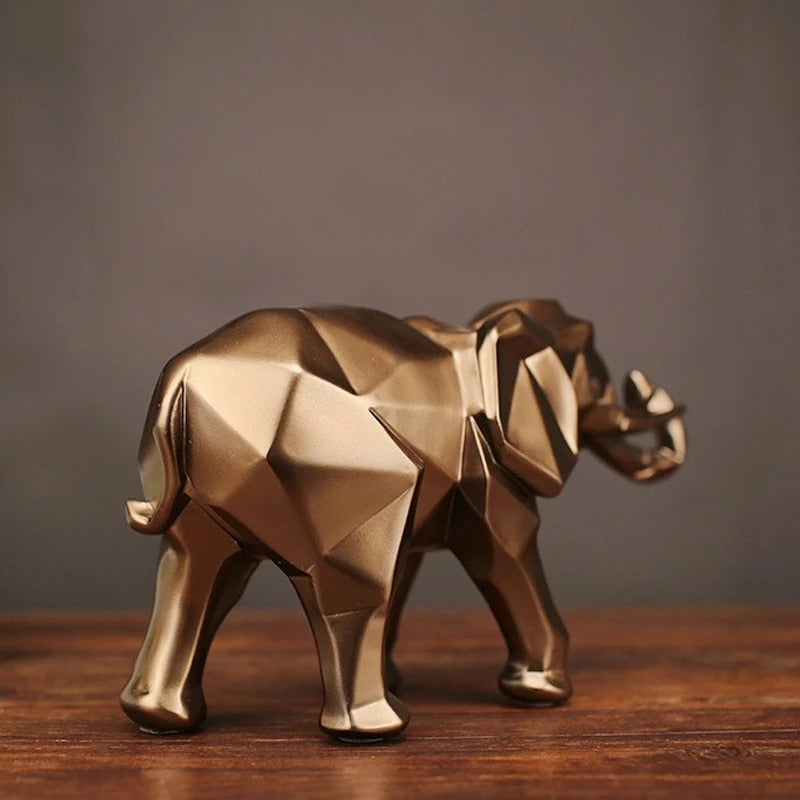 Geometric Faceted Elephant Sculpture - Modern Home Decor & Gift