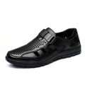 Herren Sandalen aus Leder, hohl und atmungsaktiv