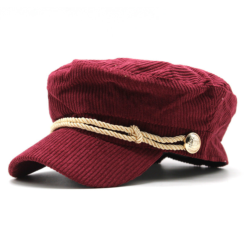 Unisex Corduroy Octagonal Cap