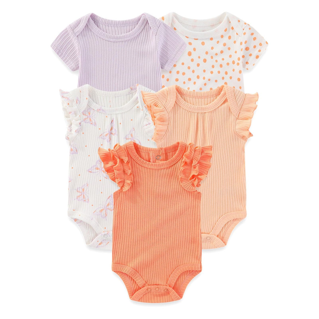 falianni Baby Cotton Bodysuits, Five-Pack
