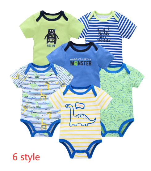 Baby Cotton Six-Piece Summer Outfit Set