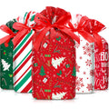 Christmas Drawstring Gift Bags, 50-Pack