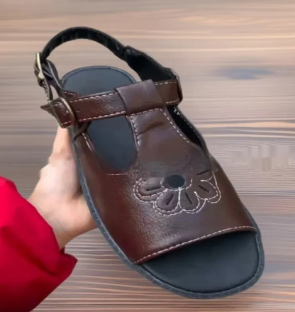Embroidered Beach Sandals, Fashion Comfortable Outdoor Sandals