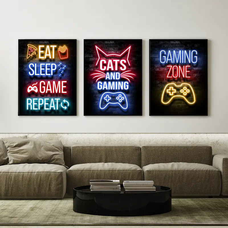 Gamer-Zitate Leinwandposter für moderne Raumdekoration (ohne Rahmen)