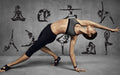 Innovativer Hohl-Yoga-Wandaufkleber für Wohnzimmerdekoration