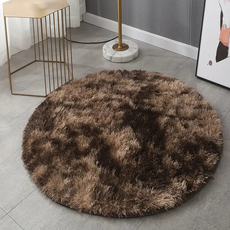Runder Plüschteppich für Wohnzimmer-Dekoration (80 cm)