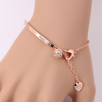 Rose Gold and Gold Ball Bracelet for Women