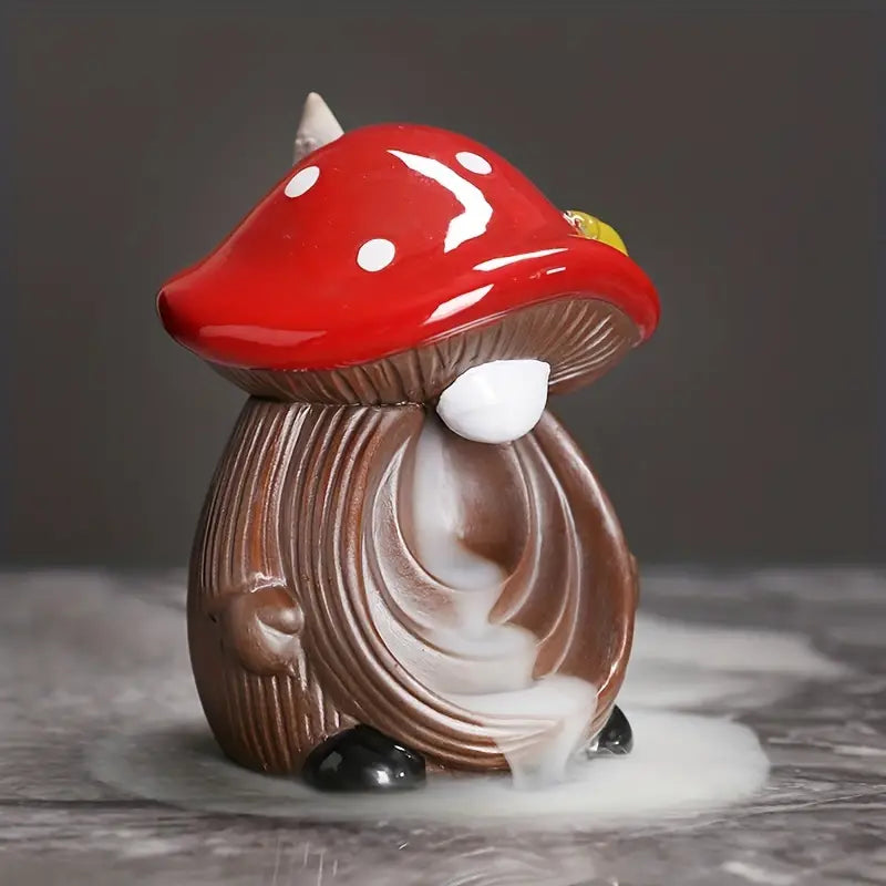 Mushroom Aroma Diffuser & Incense Holder - Handmade Home Decor