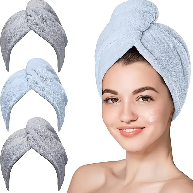 Microfiber Hair Towel Wrap for Curly Hair (1pc) – Gentle & Fast-Drying