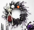 Black, Orange & Purple Halloween Wreath
