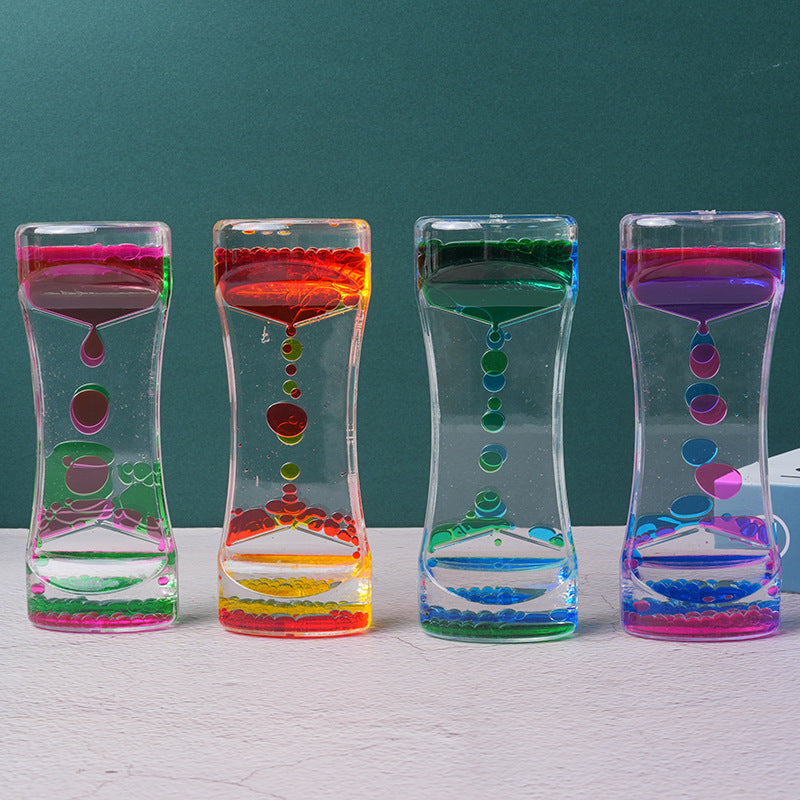 Décor de Sablier Liquide Acrylique Bicolore