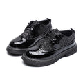 Girls Flat Leather School Shoes